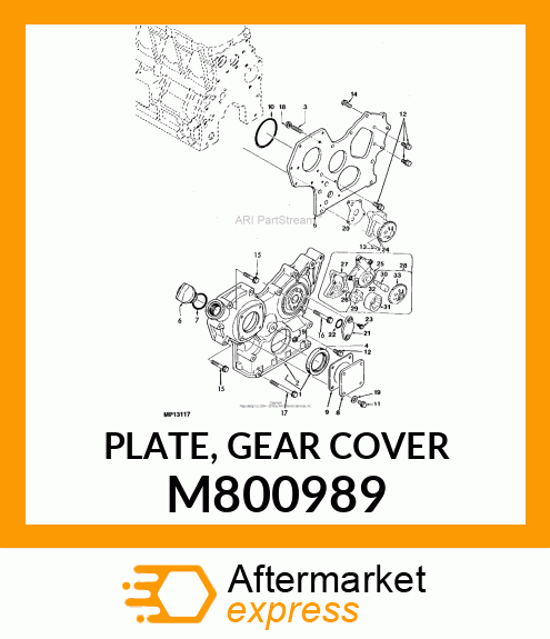 PLATE, GEAR COVER M800989