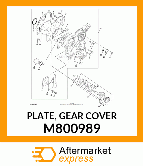 PLATE, GEAR COVER M800989