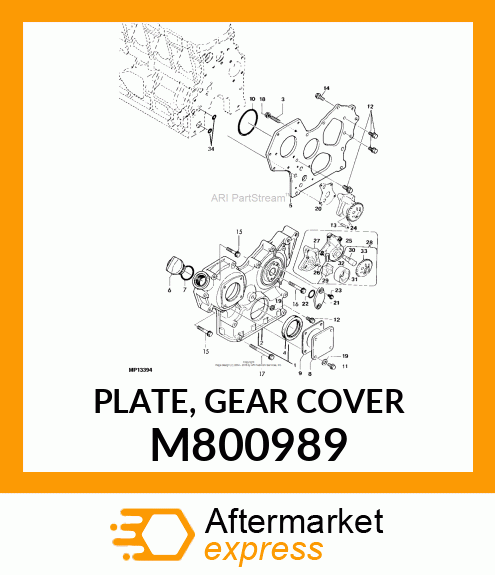 PLATE, GEAR COVER M800989