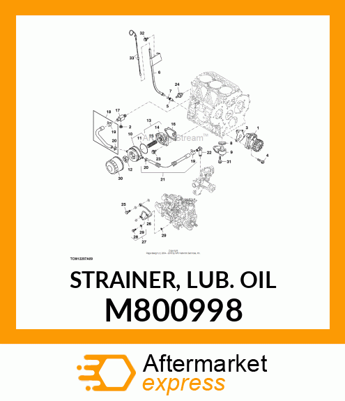 STRAINER, LUB. OIL M800998