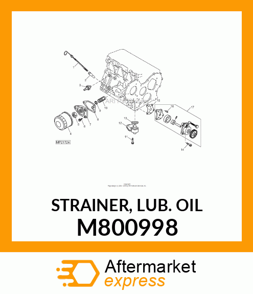 STRAINER, LUB. OIL M800998