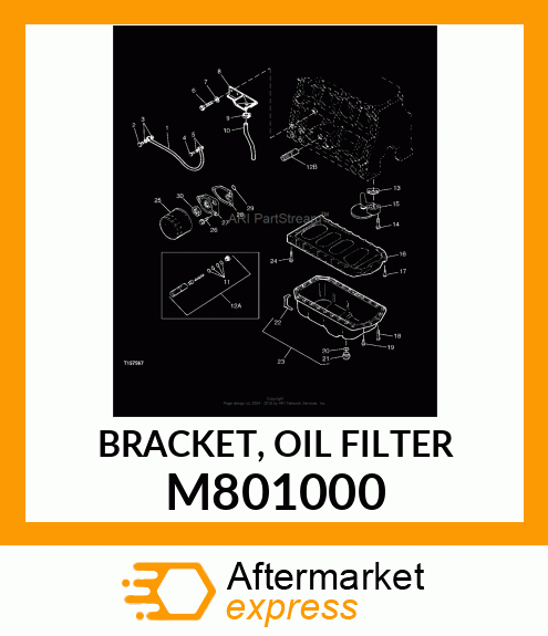 BRACKET, OIL FILTER M801000