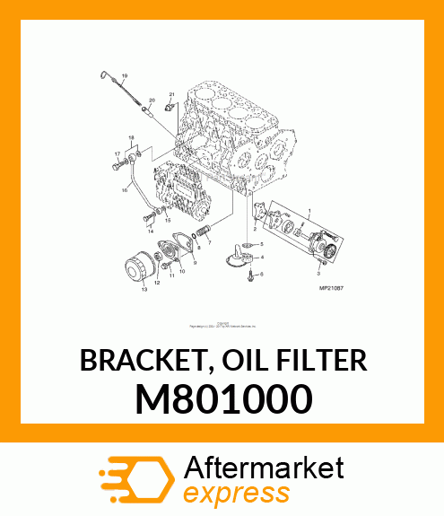 BRACKET, OIL FILTER M801000