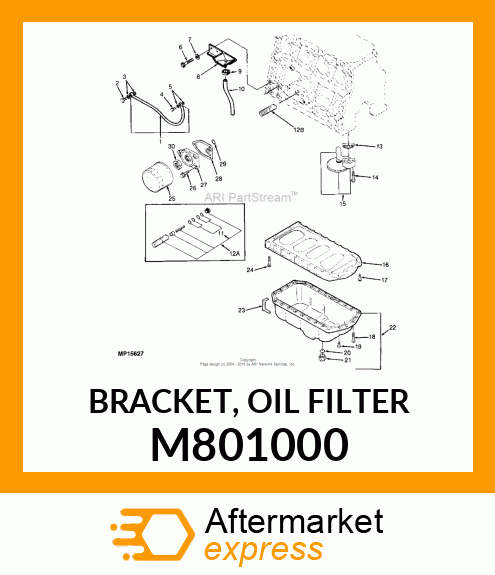 BRACKET, OIL FILTER M801000