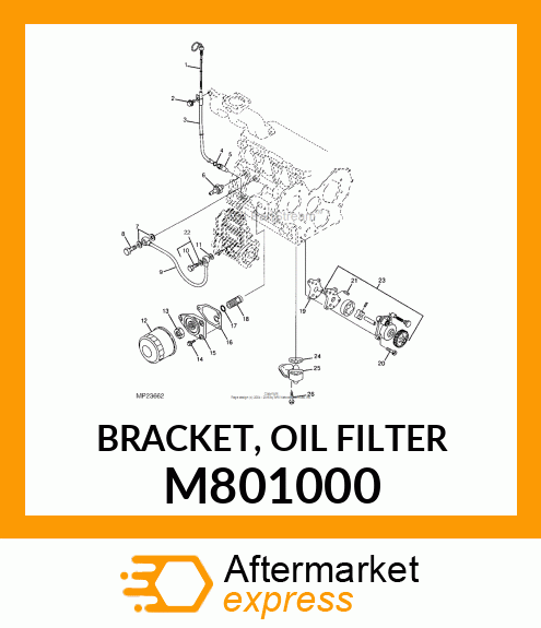 BRACKET, OIL FILTER M801000