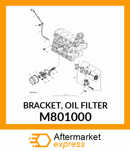 BRACKET, OIL FILTER M801000