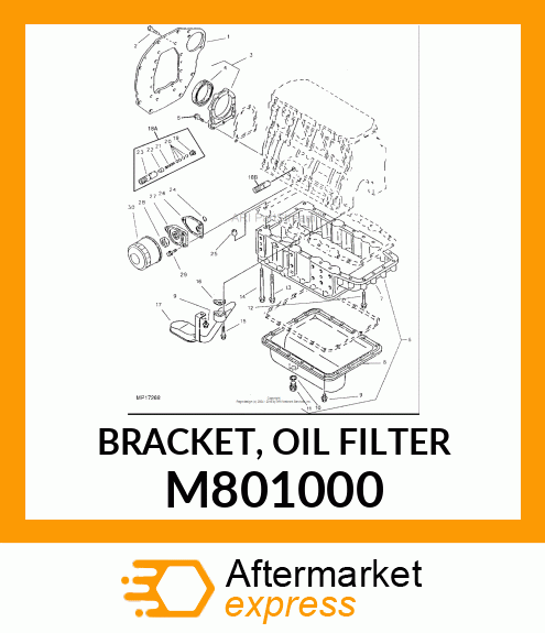 BRACKET, OIL FILTER M801000