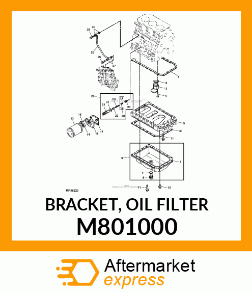 BRACKET, OIL FILTER M801000