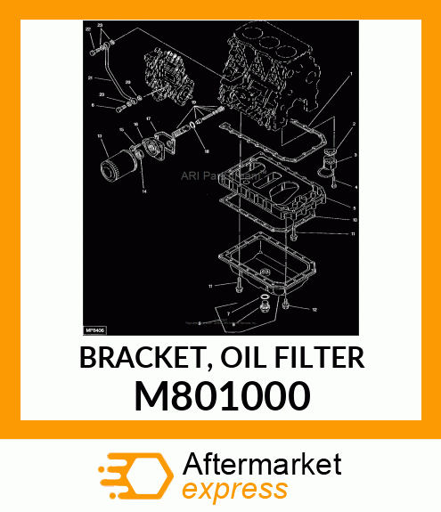 BRACKET, OIL FILTER M801000