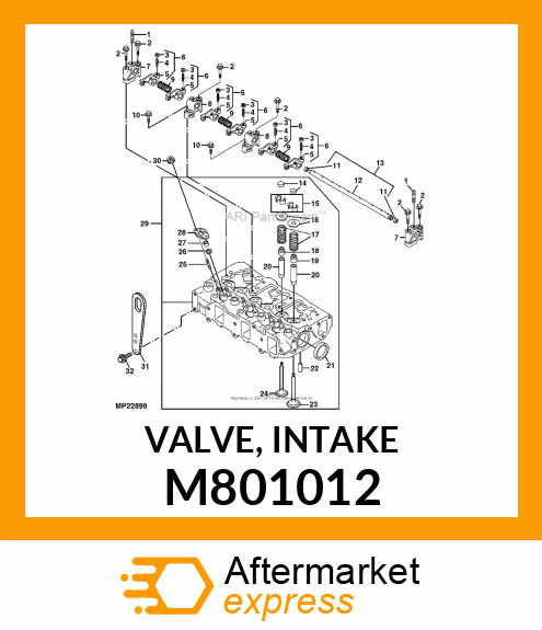 VALVE, INTAKE M801012