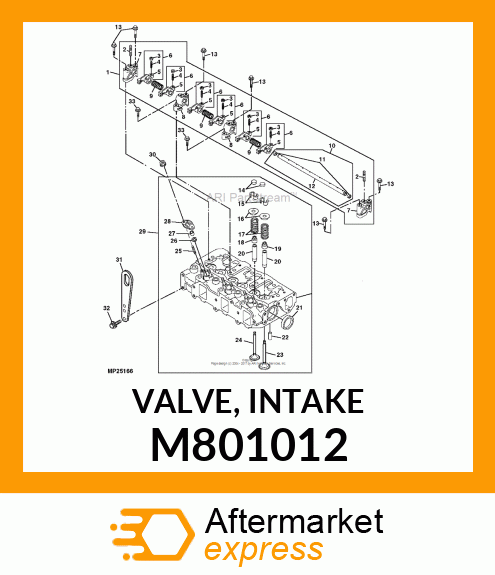 VALVE, INTAKE M801012