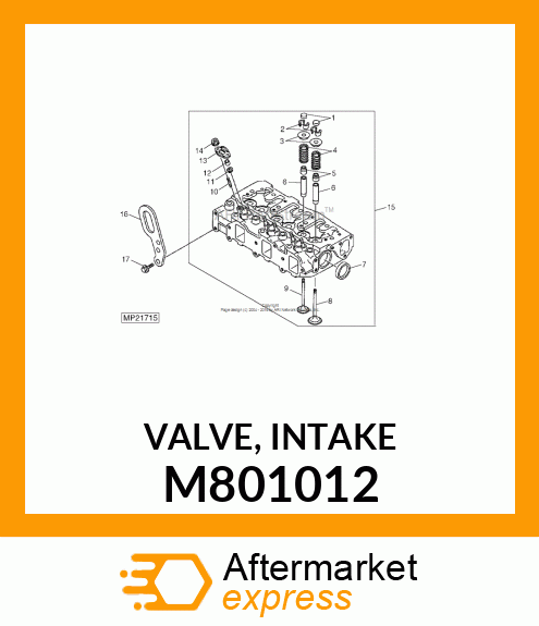 VALVE, INTAKE M801012