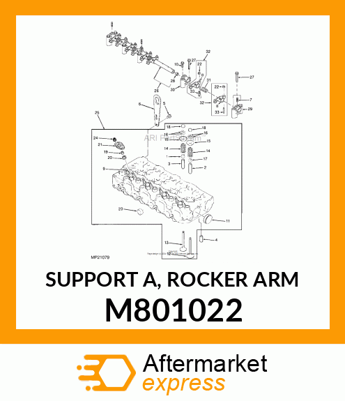 SUPPORT A, ROCKER ARM M801022