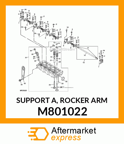 SUPPORT A, ROCKER ARM M801022