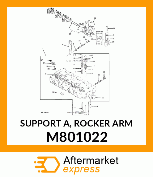 SUPPORT A, ROCKER ARM M801022