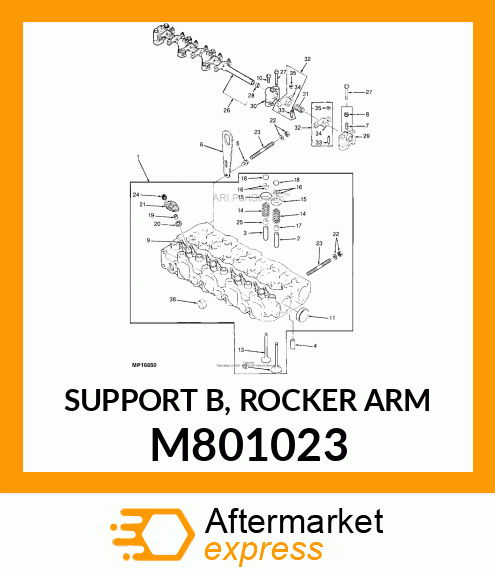 SUPPORT B, ROCKER ARM M801023