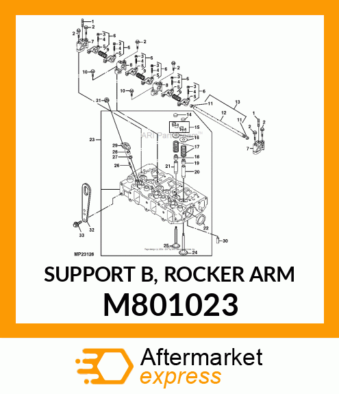 SUPPORT B, ROCKER ARM M801023