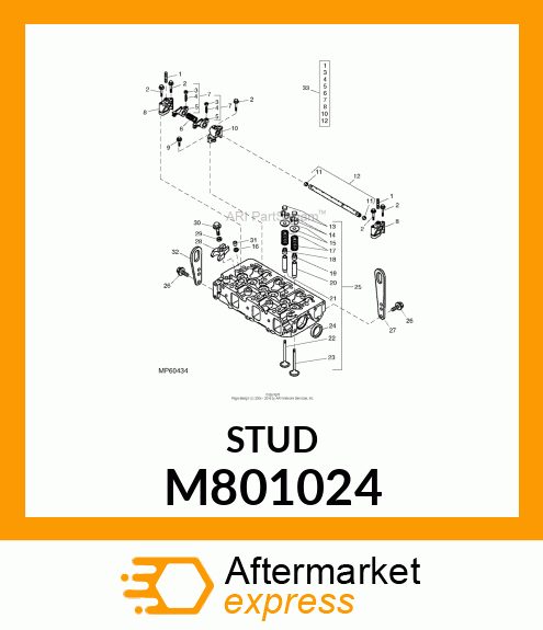 STUD, BONNET M801024