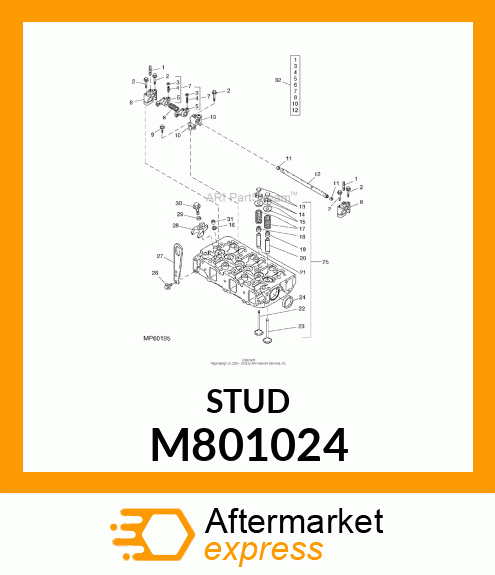 STUD, BONNET M801024