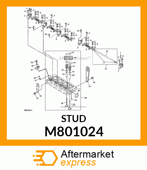 STUD, BONNET M801024