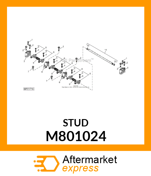 STUD, BONNET M801024