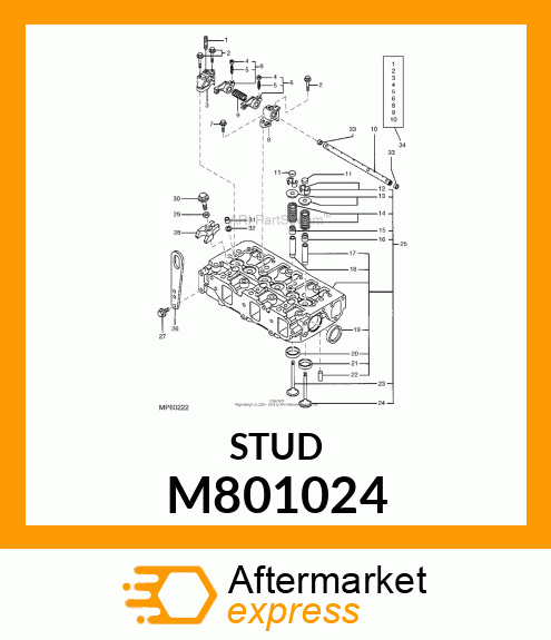 STUD, BONNET M801024