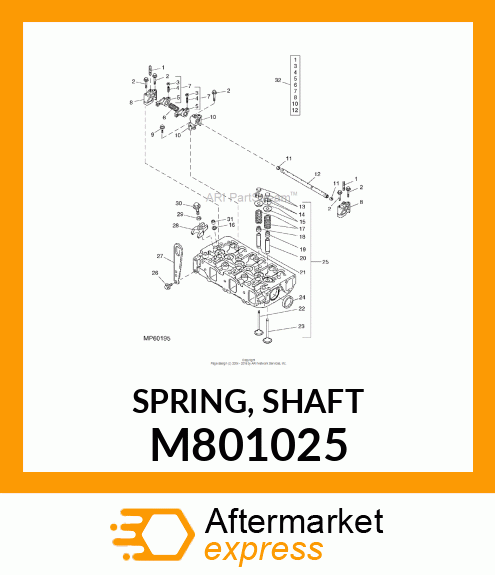 SPRING, SHAFT M801025