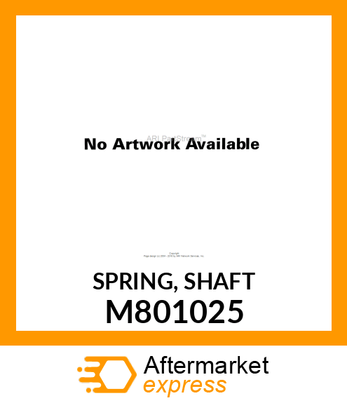 SPRING, SHAFT M801025