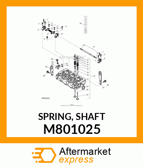 SPRING, SHAFT M801025