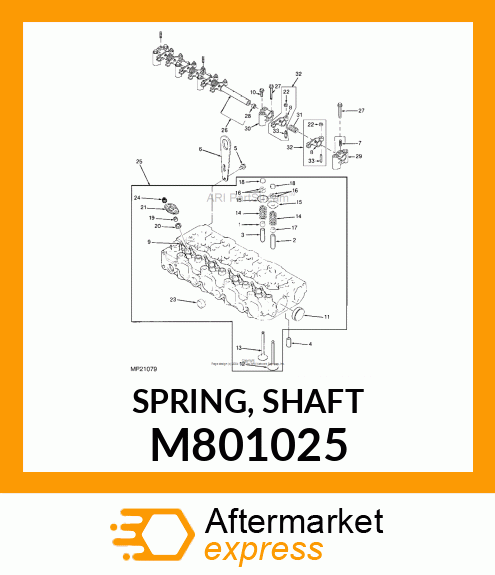 SPRING, SHAFT M801025