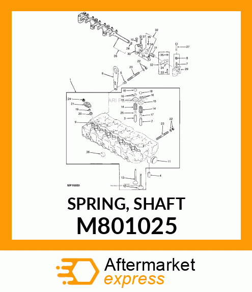 SPRING, SHAFT M801025