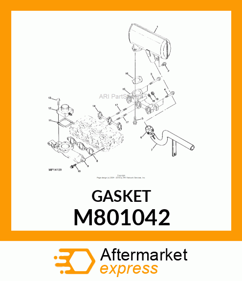 GASKET,EXHUAST MANIFOLD M801042