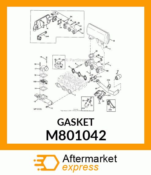 GASKET,EXHUAST MANIFOLD M801042