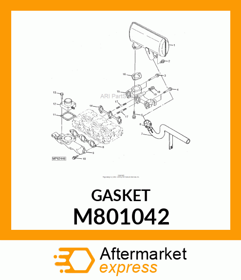 GASKET,EXHUAST MANIFOLD M801042