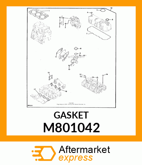 GASKET,EXHUAST MANIFOLD M801042