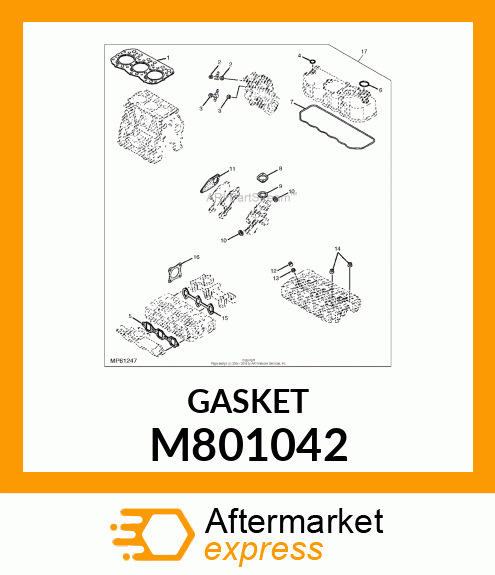 GASKET,EXHUAST MANIFOLD M801042