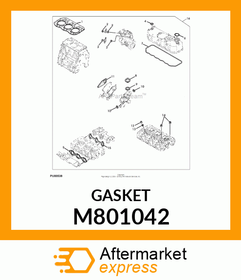 GASKET,EXHUAST MANIFOLD M801042