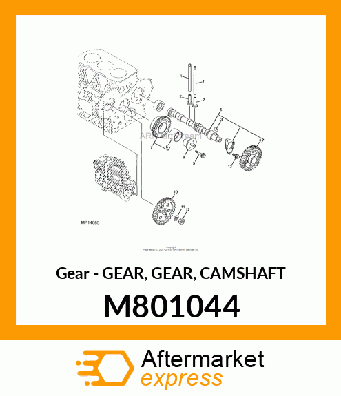 Gear - GEAR, GEAR, CAMSHAFT M801044