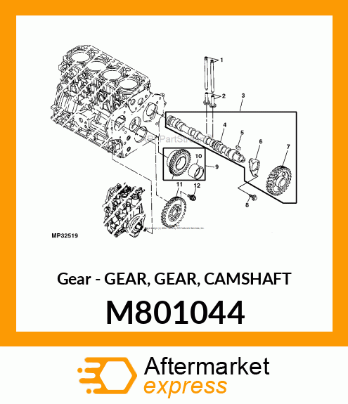 Gear - GEAR, GEAR, CAMSHAFT M801044