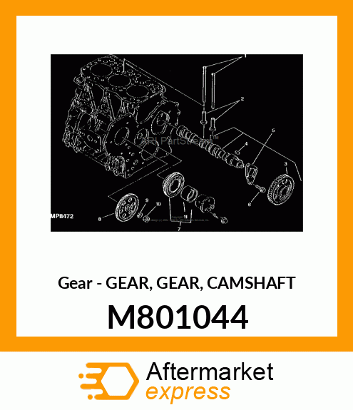 Gear - GEAR, GEAR, CAMSHAFT M801044