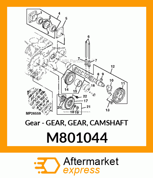 Gear - GEAR, GEAR, CAMSHAFT M801044