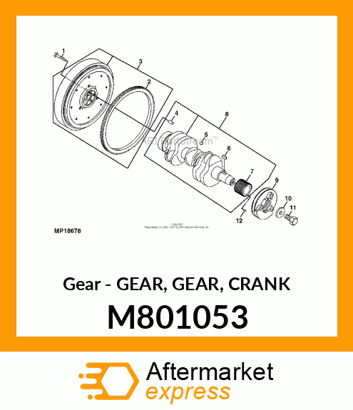 Gear - GEAR, GEAR, CRANK M801053