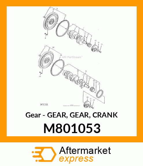 Gear - GEAR, GEAR, CRANK M801053