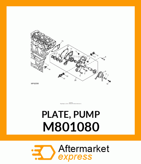 PLATE, PUMP M801080