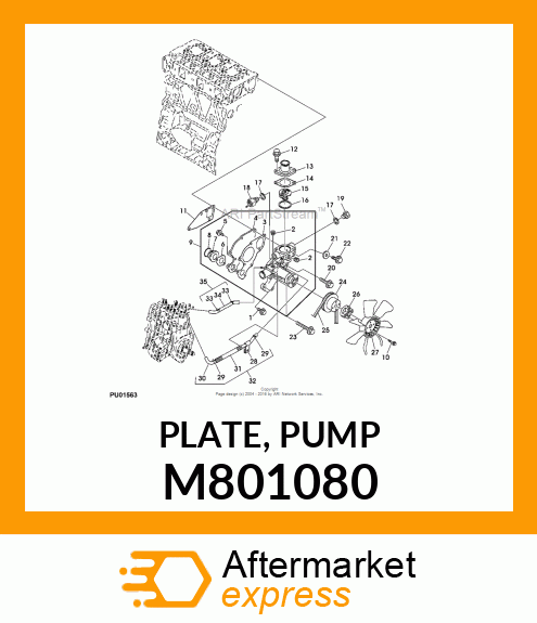 PLATE, PUMP M801080