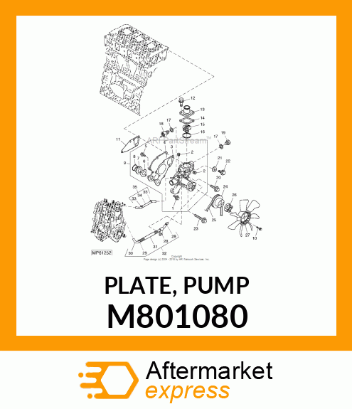 PLATE, PUMP M801080