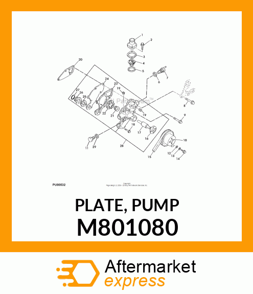 PLATE, PUMP M801080