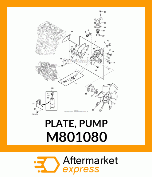 PLATE, PUMP M801080