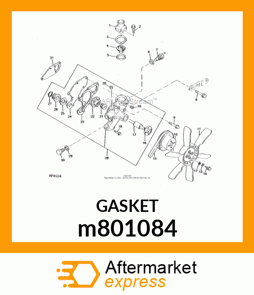 GASKET, WATER PUMP m801084