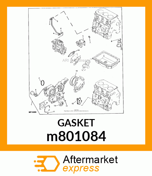 GASKET, WATER PUMP m801084